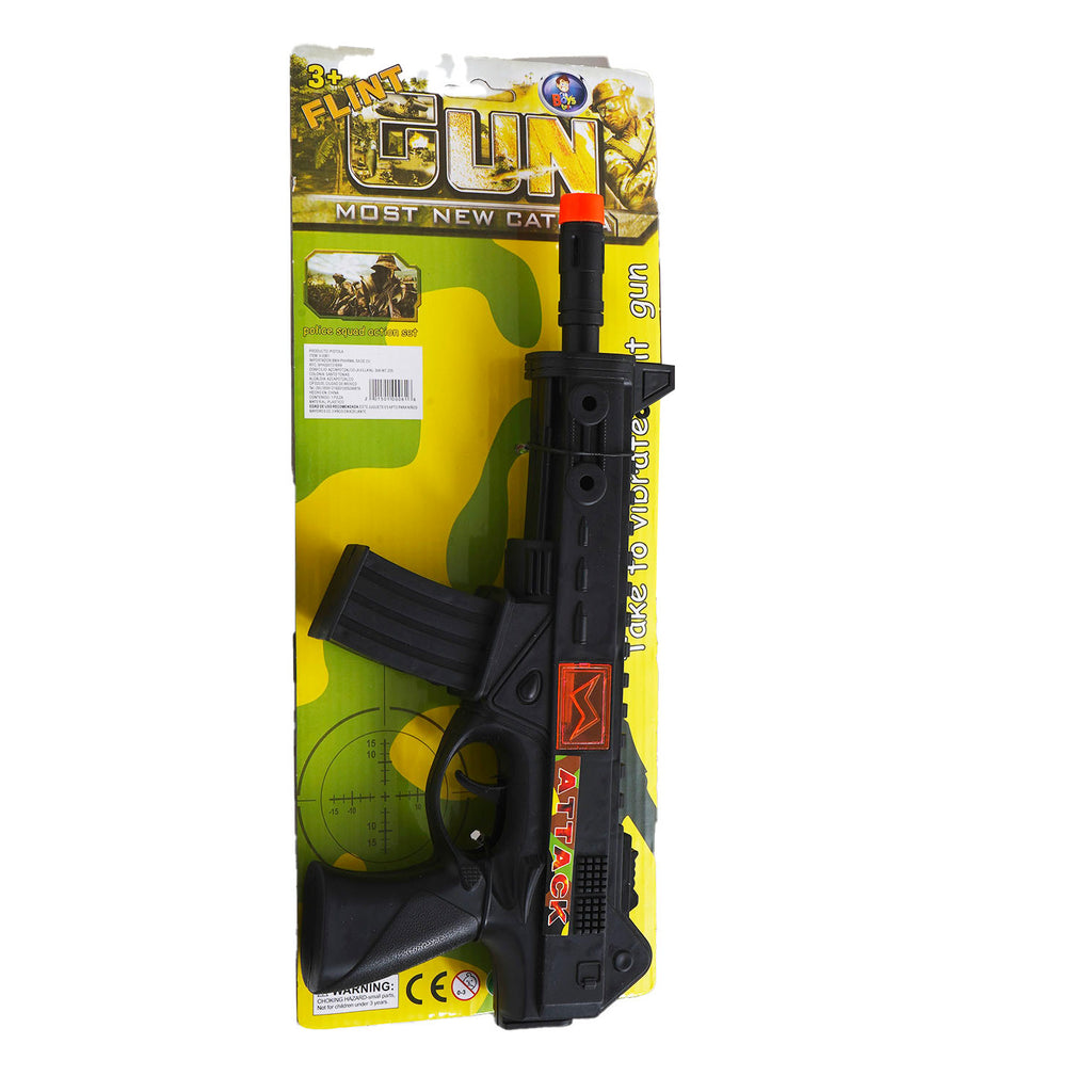 Flint Gun Metralleta Movimiento de Punta, Paquete de 10 Piezas