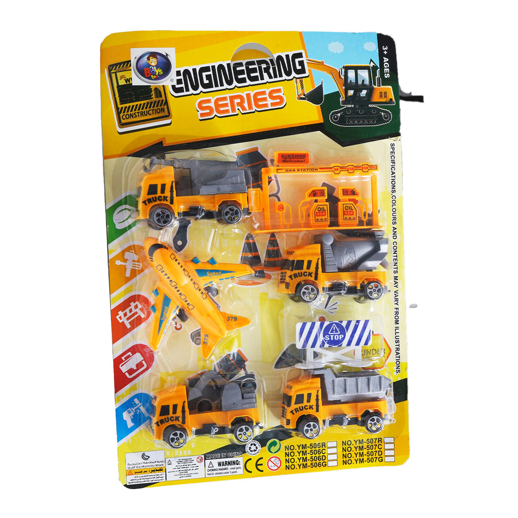 Vehículos con Accesorios Set Engineering Series, Paquete de 10 Piezas