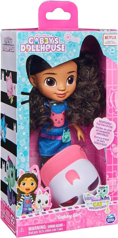 Muñeca con orejas de gato y gorra removibles