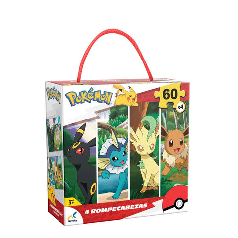 Rompecabezas Pokémon 4 En 1