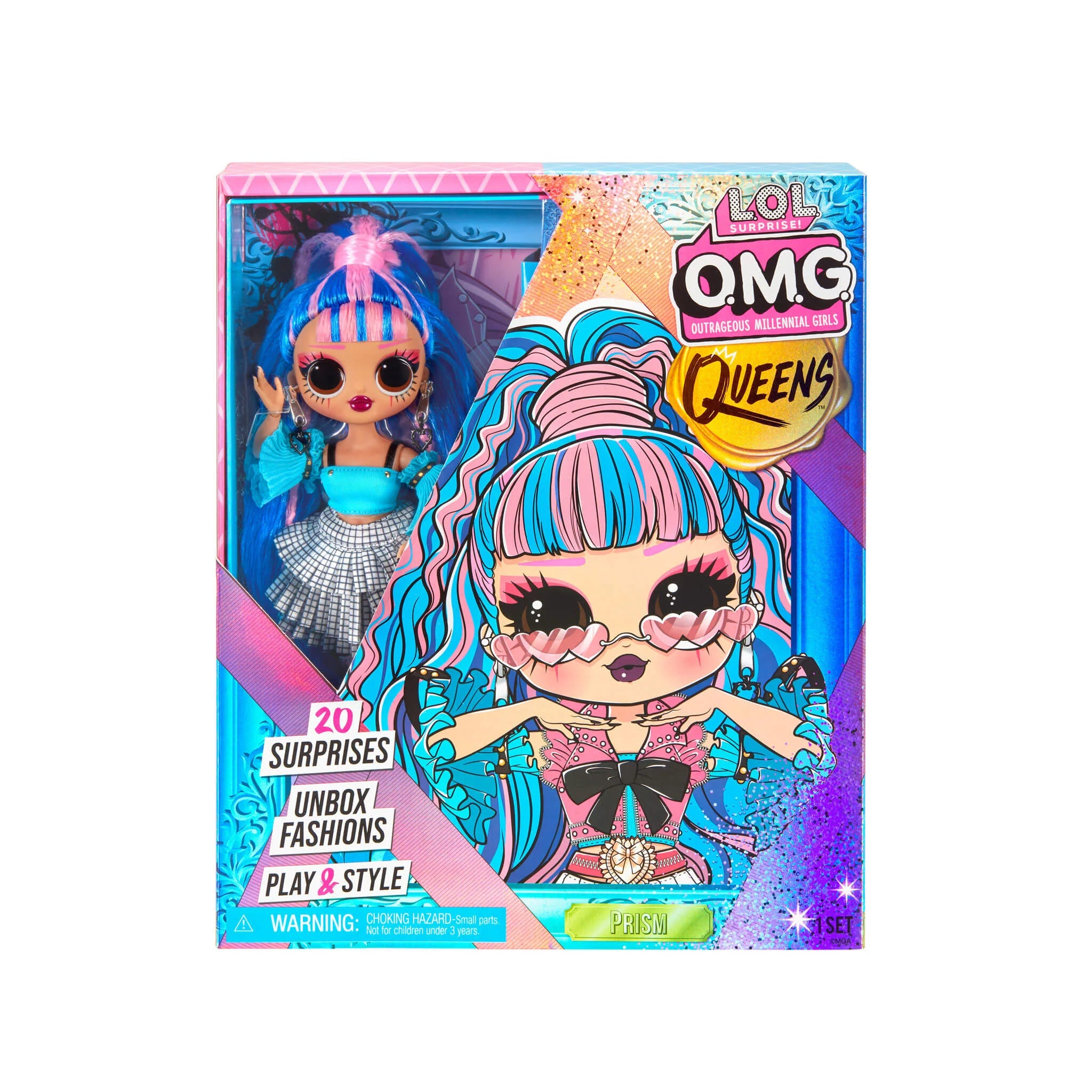 LOL Surprise OMG Queens Muneca Fashion Prism Con 20 Sorpresas X Toys